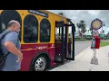 PSTA Hometown Streetcar on SunCoast Beach Trolley to Clearwater Beach transit center