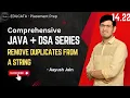 14 22 Recursion Remove duplicates from a string using recursion Java and DSA