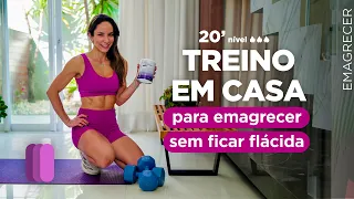 Treino em casa para emagrecer sem ficar flácida - Carol Borba