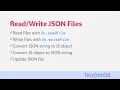 JSON Files with Node js
