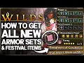 Monster Hunter Wilds - Unlock ALL 5 New Blossomdance Armor Sets Items Rewards FAST