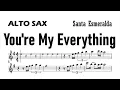 Download Lagu You're My Everything Alto Sax Sheet Music Backing Track Play Along Partitura