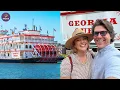 Iconic Savannah Riverboat Cruises Tour and Dining Review Cargo Ships Closeup Food History More