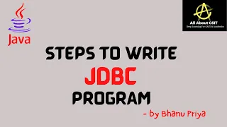Connecting Java Application and Data base using JDBC Program lec-3 Advanced Java BhanuPriya