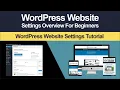 WordPress Site Settings Overview Tutorial For Beginners Step By Step