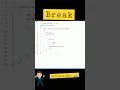 How to use break statement in Java Programming language