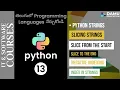 Python in Telugu String Slicing Slicing of Strings by using indexes in Python in Telugu