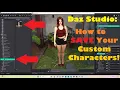 Daz Studio SAVING CUSTOM CHARACTERS