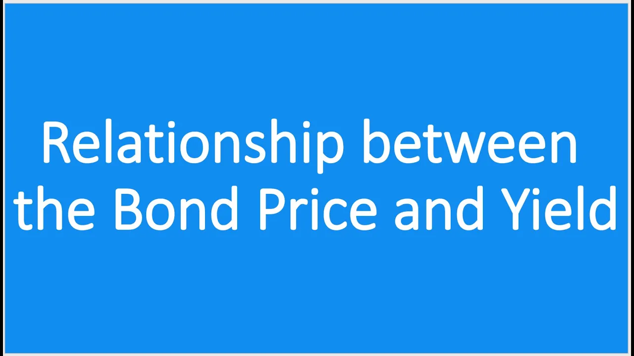 Relationship between Bond Price and Yield| Fixed Income| YTM|Bonds|CFA Level 1
