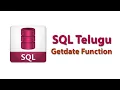 Getdate Function in sql Server Telugu Getdate Function in sql Telugu Sql Telugu