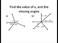 Find the Value of x and the Missing Angle Measures