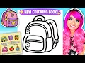 Coloring My NEW Back to School Coloring Book Cute Backpack Page Ohuhu Alcohol Markers