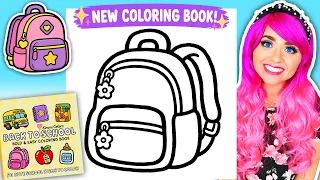 Coloring My NEW Back to School Coloring Book Cute Backpack Page Ohuhu Alcohol Markers