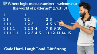 Java Pattern Programs Number Patterns Part-3