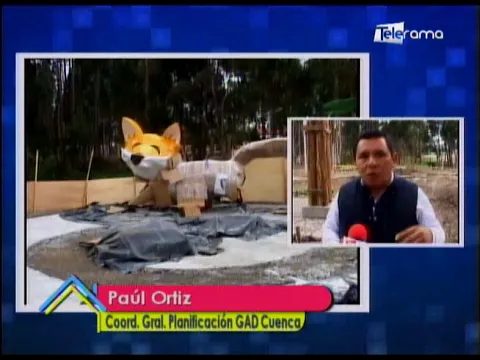 Figuras de animales se colocan en Parque Tarqui Guzho en Cuenca
