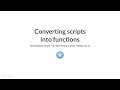 R Tutorial Converting scripts into functions