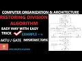 Restoring Division Algorithm Flow diagram Computer Organization Architecture