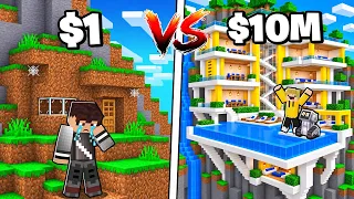 EWOLUCJA BIEDNEGO VS BOGATEGO DOMU NA KLIFIE w Minecraft!
