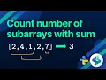 Find the Number of Contiguous Subarrays With a Given Sum in Python