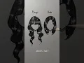 Drawing easy hair bangs and bob