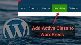 How To Highlight the Current Active Page Link in Wordpress