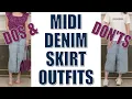 Download Lagu Dos \u0026 Don'ts Of Midi DENIM Skirts For Spring 2023 / An Easy Fashion Trend To Style Over 40 Or Petite