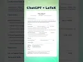 Overleaf Resume Professional ChatGPT Resume with LaTex