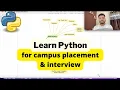 How much Python you should know for campus placement or to crack interview