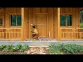For only $3000, this talented woman built a truly impressive wooden house.