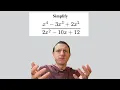 Simplify x 4-3x 3 2x 2 2x 2-10x 12