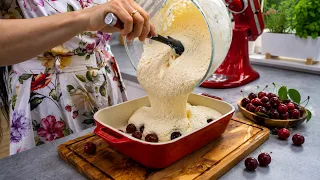 Kirschauflauf wie bei Oma, so fluffig, das Rezept müssen Sie probieren! 🍒