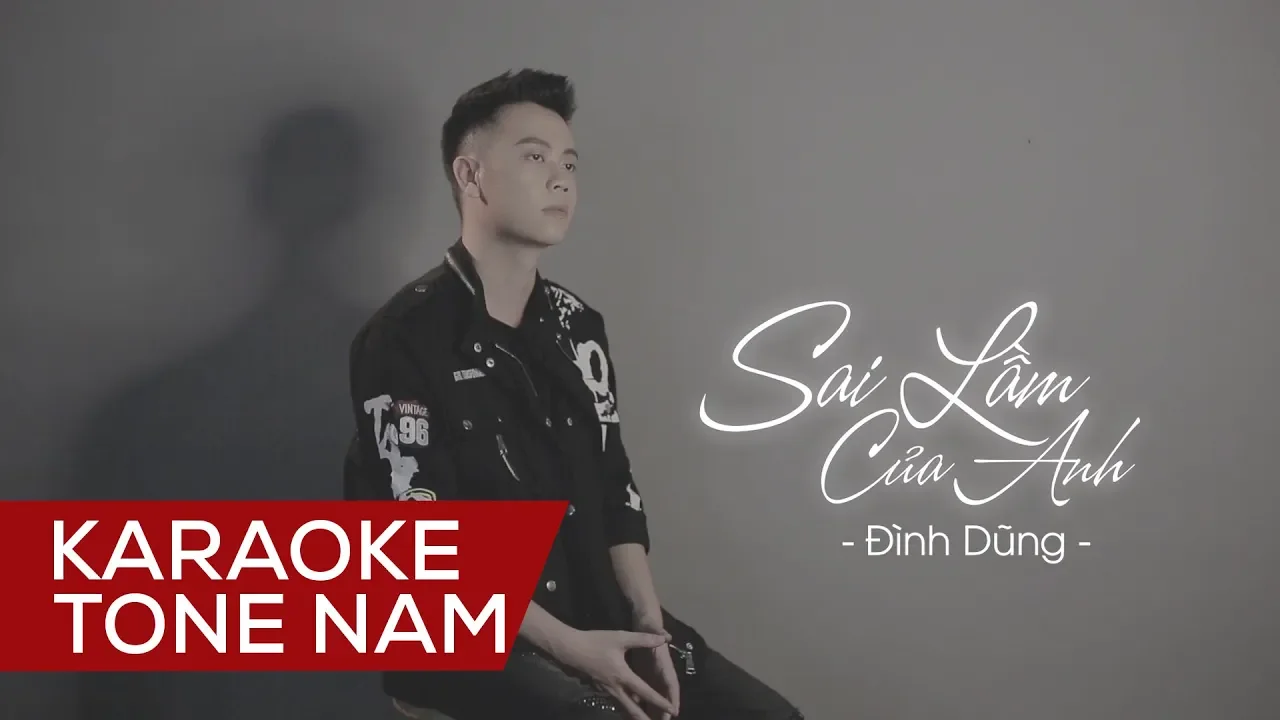 [ Karaoke] Sai Lầm Của Anh - Đình Dũng | Tone Nam Beat Chuẩn
