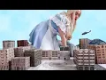 Giantess Alice grows and crushes a whole city growing crushing