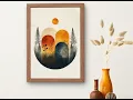 Transform Your Space with Sun Arch Botanical Wall Art - Serene Boho Japandi Decor Ideas