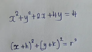 Equation of the Circle || Find centre and radius. 