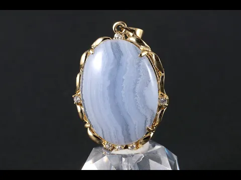 ブルーレースアゲートのペンダントトップ｜天然石 通販 キラリ石