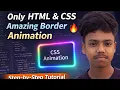 Amazing Rotating Gradient Border Card Animation HTML CSS Animation Tutorial