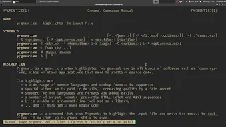 pygmentize code