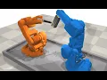 Robotics Simulator Collaborative Inverse Kinematics Task in CoppeliaSim