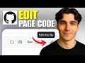 How To Edit Code In GitHub Pages Tutorial 2026