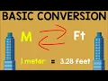 Converting Meter to Feet and Feet to Meter Animation