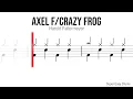 Lagu AxelF/Crazy Frog - Harold Faltermeyer | BEGINNERS DRUMS | Scrolling Scores