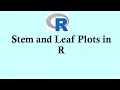 R programming tutorial Stem and leaf plot in R