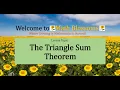 Triangle Sum Theorem