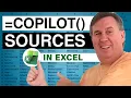 Excel COPILOT Now Shows Web Sources or Python Code - 2739