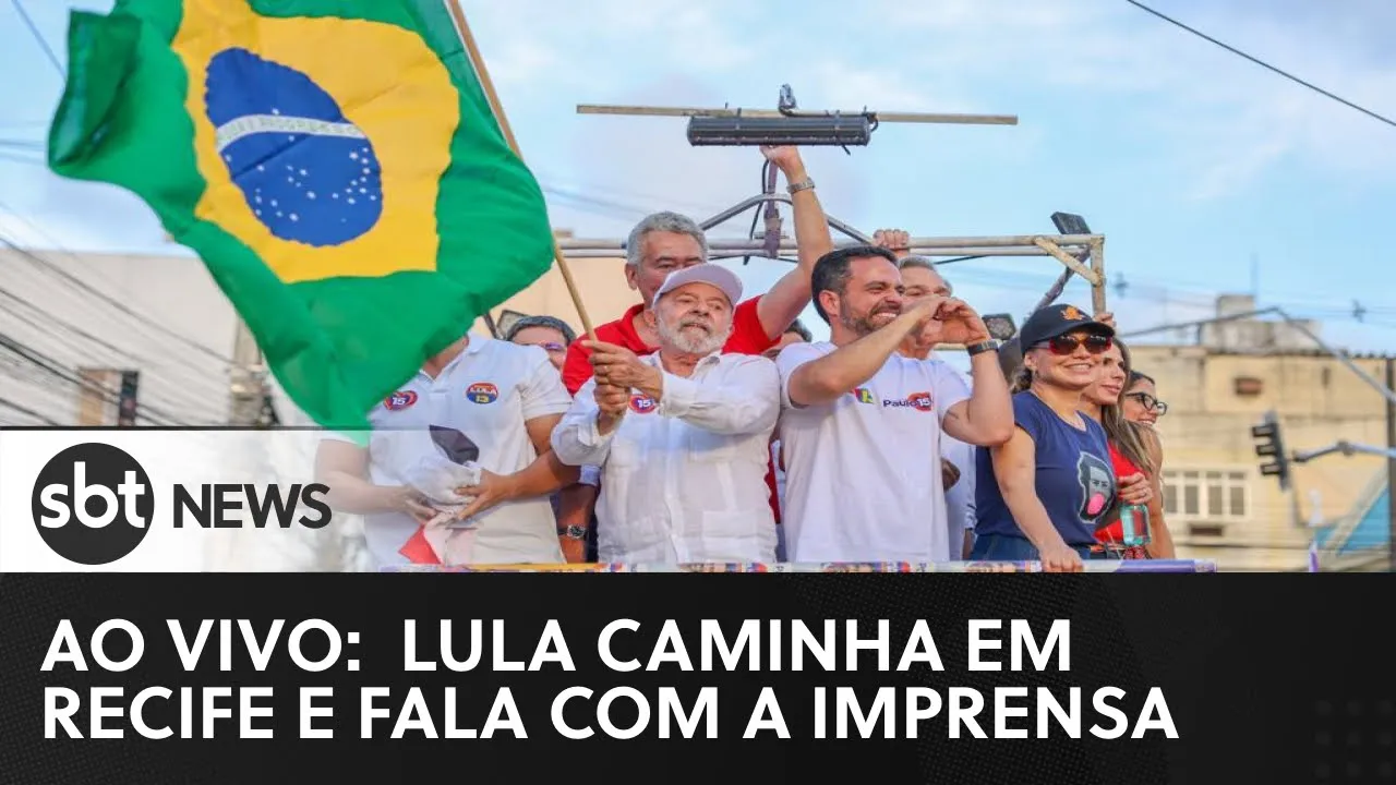 Ao vivo: Lula caminha em Recife e fala com a imprensa