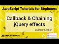 44 - jQuery Callback and Chaining jQuery tutorials for Beginners