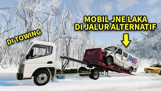 Terpaksa di Towing 😂😂 Nekat anter paket JNE lewat alternatif dan laka beamng
