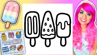 Coloring My Summer Vibes Coloring Book Popsicle Trio Page Cozy Coloring Book Ohuhu Markers