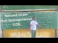 Second Order Non-Homogeneous Ordinary Differential Equations Meaning Example and Solution